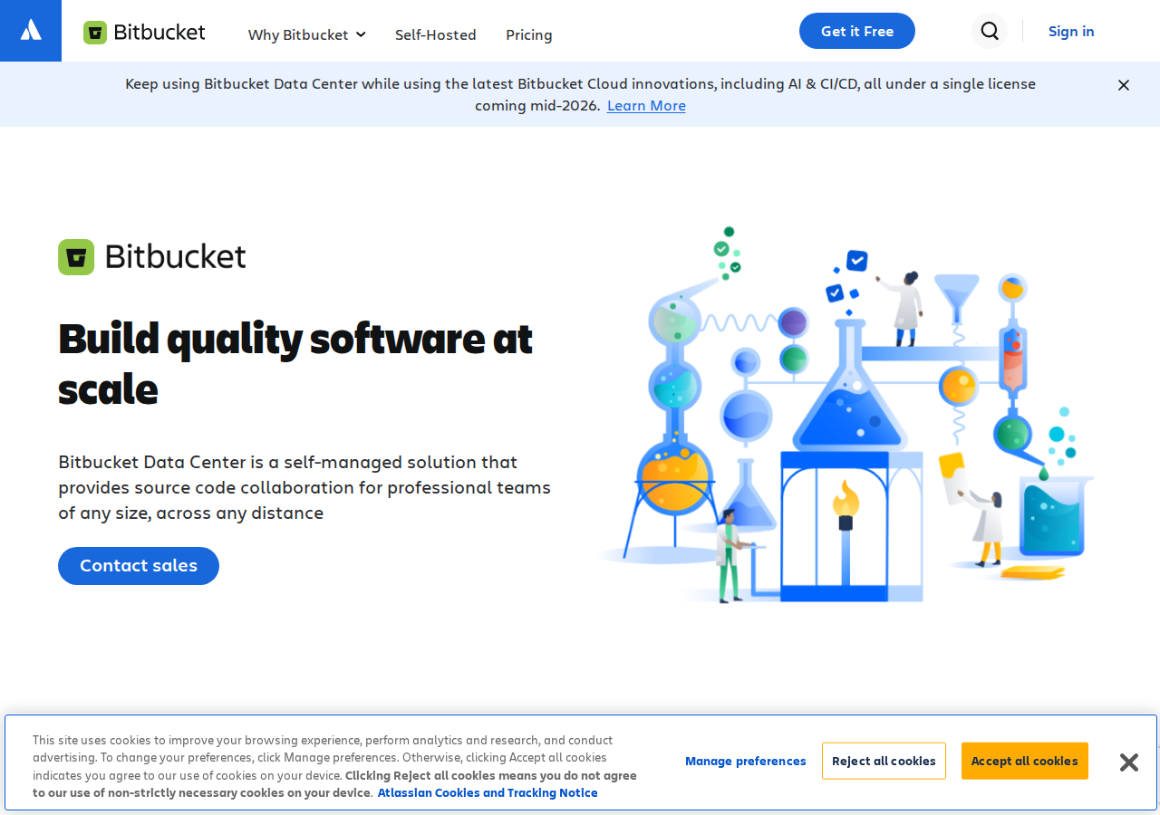 Skärmdump av BitBucket Server