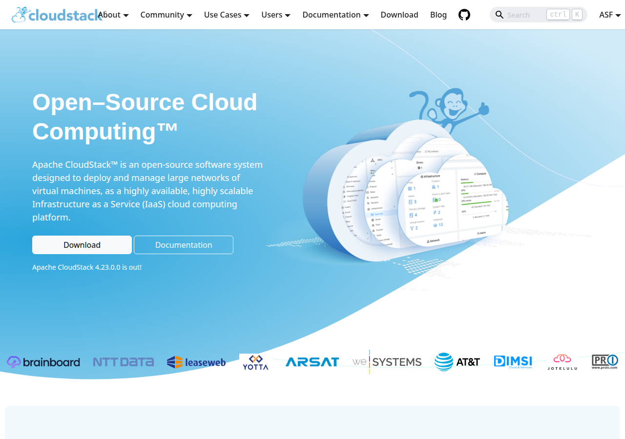 Skärmdump av CloudStack