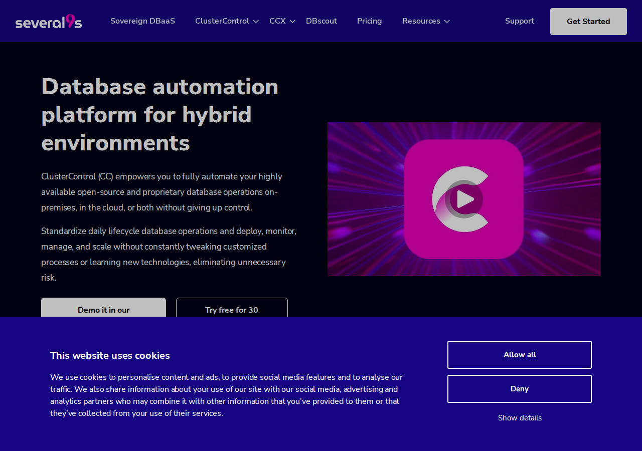 Skärmdump av Cluster Control