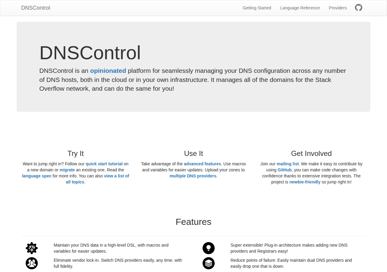 Skärmdump av DNSControl
