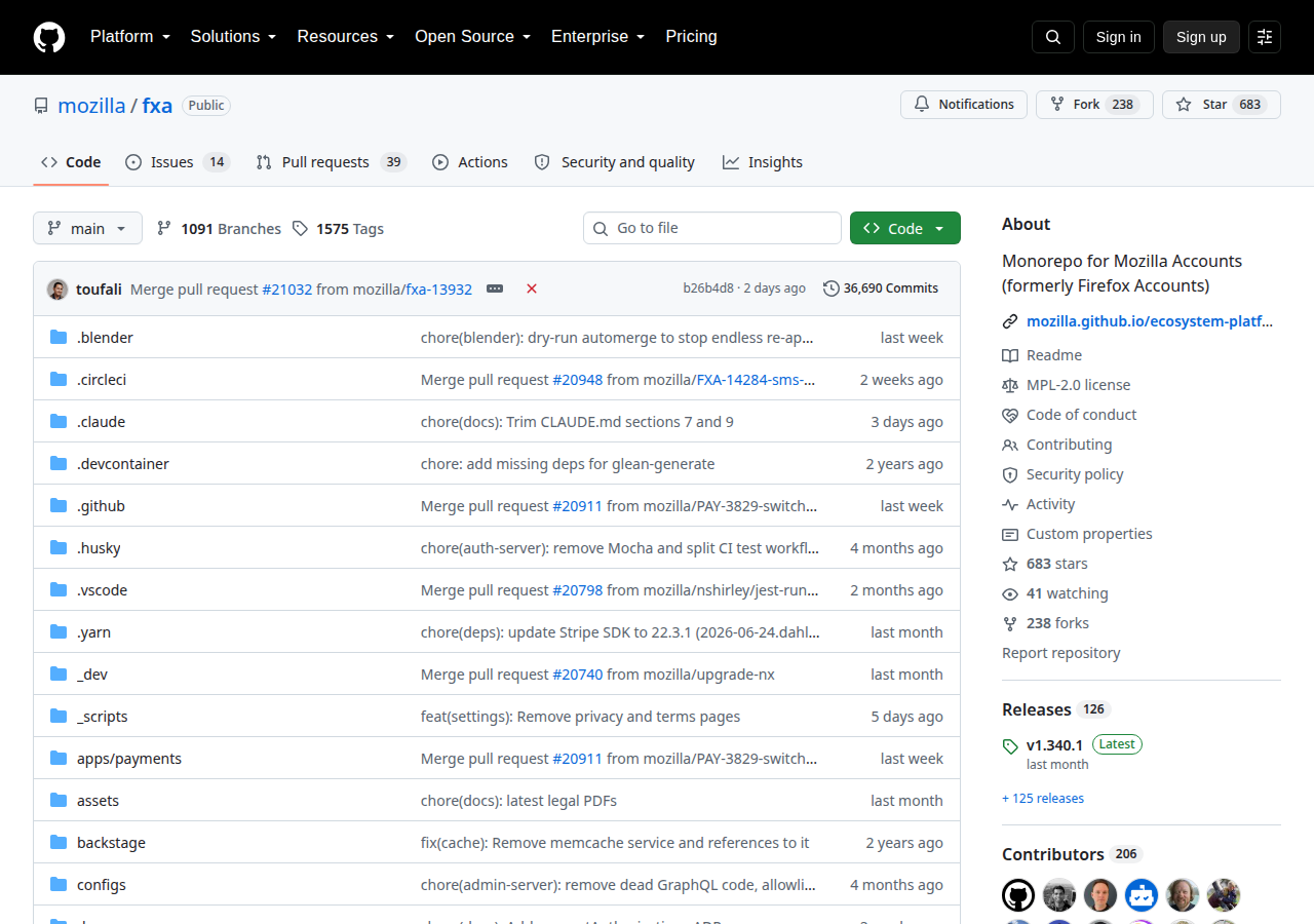 Skärmdump av Firefox Account Server