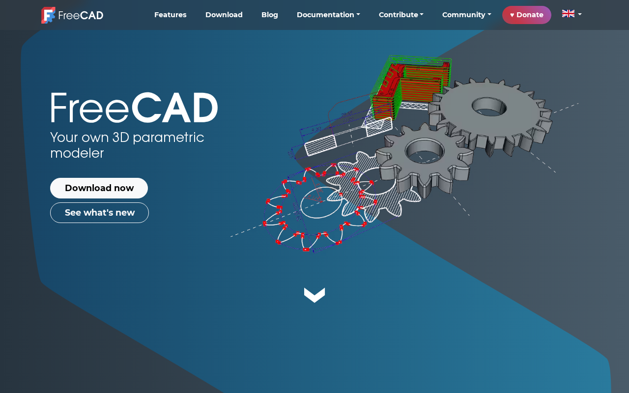 Skärmdump av FreeCAD