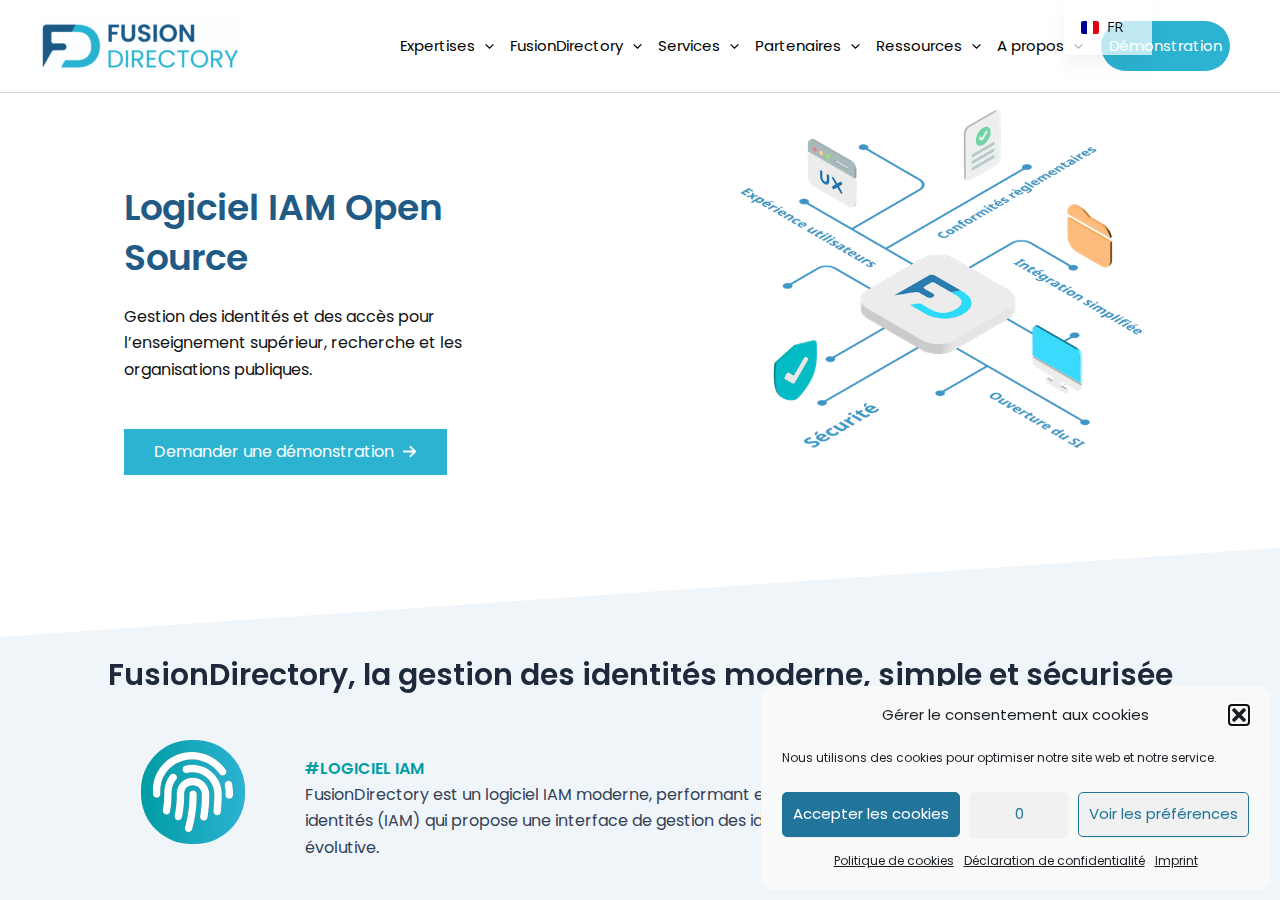 Skärmdump av Fusion Directory