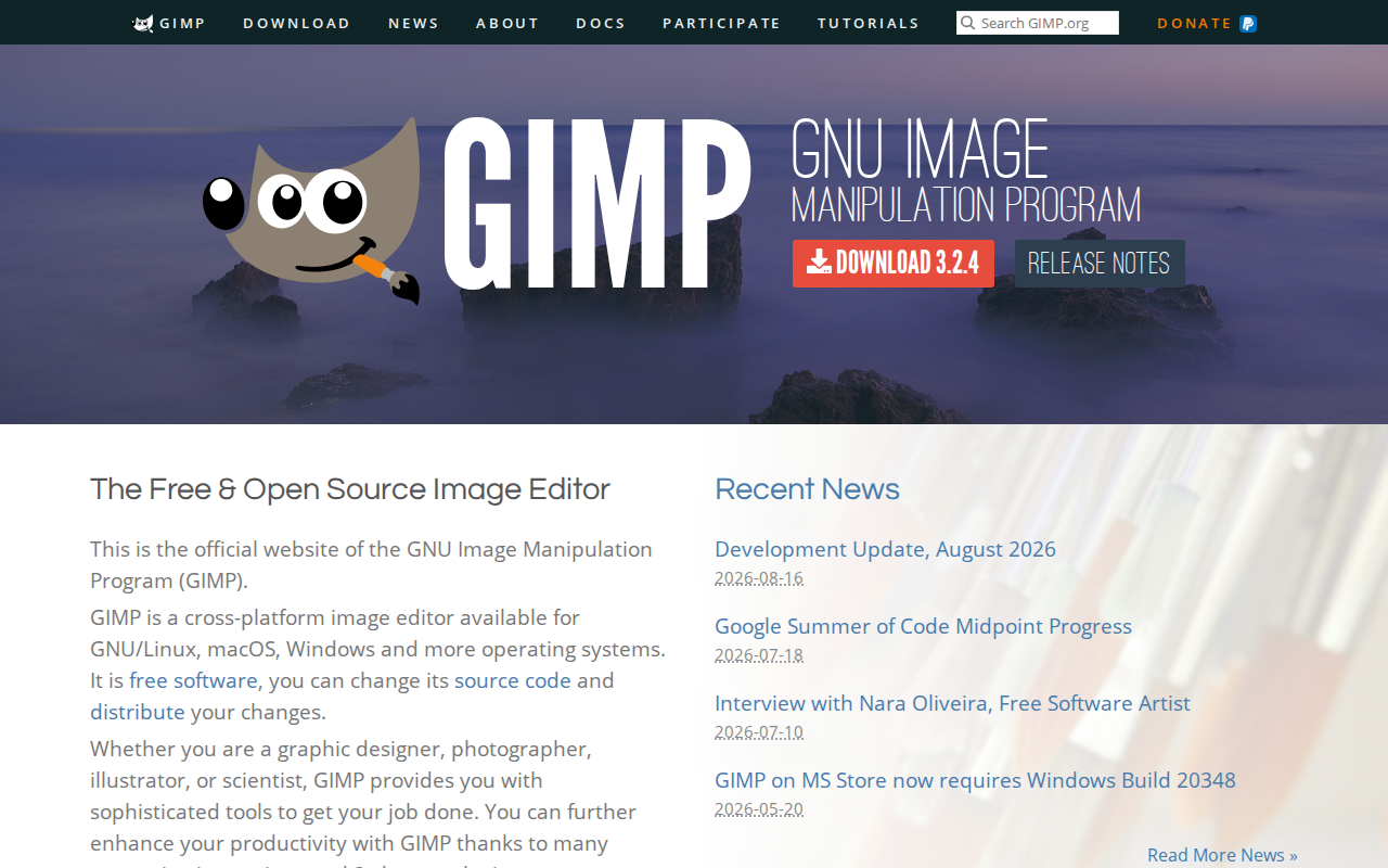 Skärmdump av GIMP