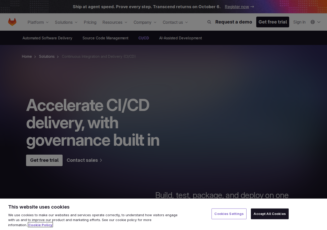 Skärmdump av GitLab CI