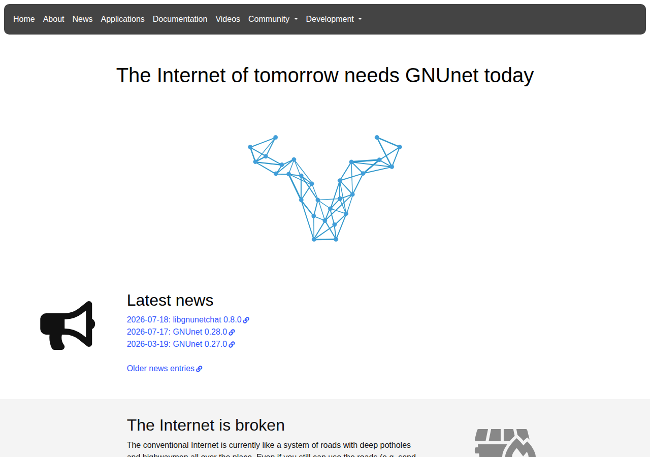 Skärmdump av GNUnet