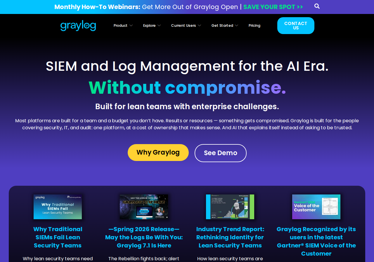 Skärmdump av Graylog