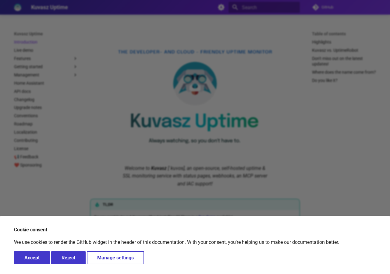 Skärmdump av KuvaszUptime
