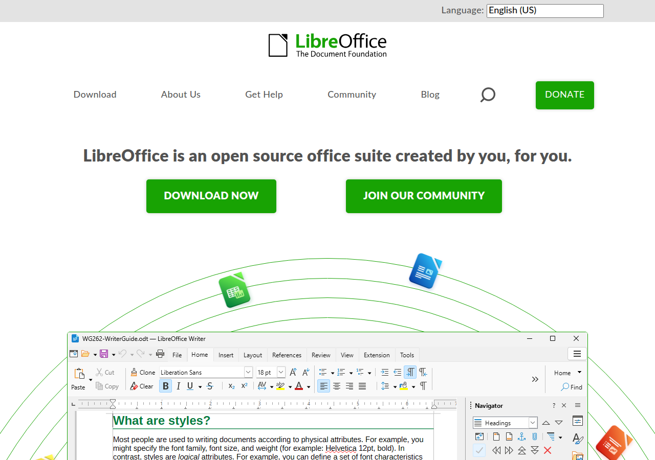 Skärmdump av LibreOffice