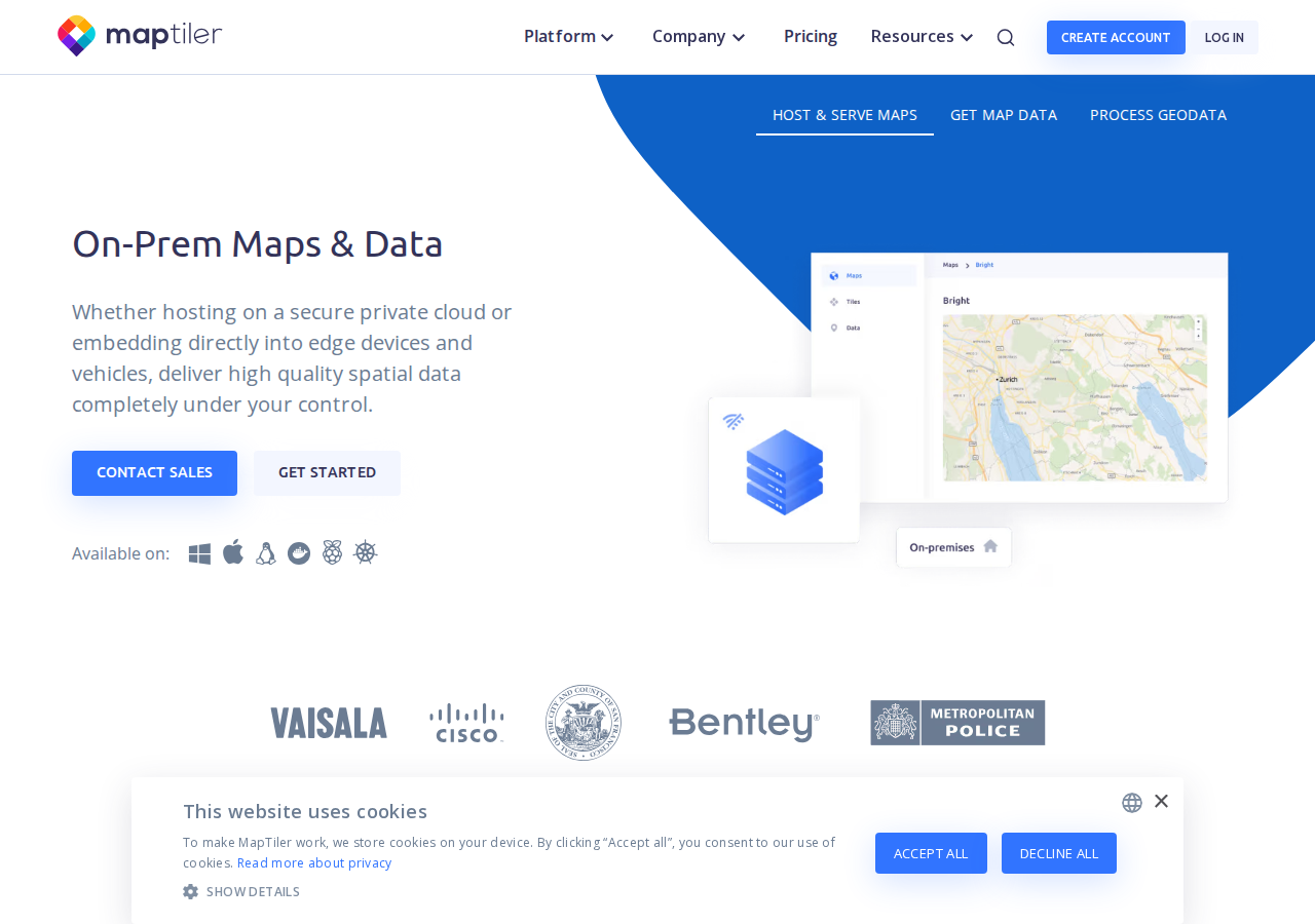 Skärmdump av MapTiler Server