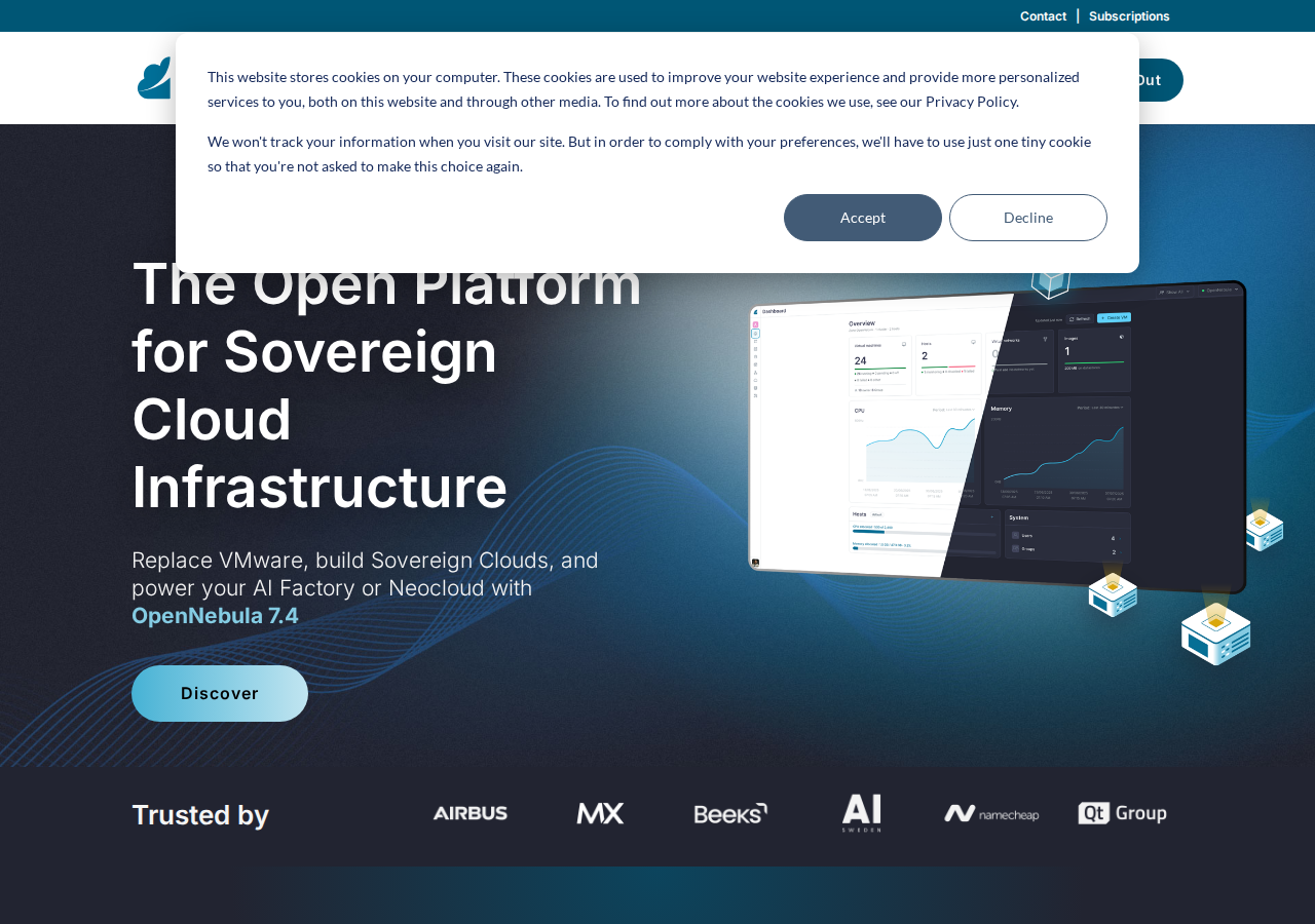Skärmdump av OpenNebula