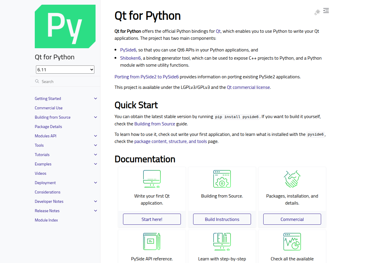 Skärmdump av Qt for Python (PySide)