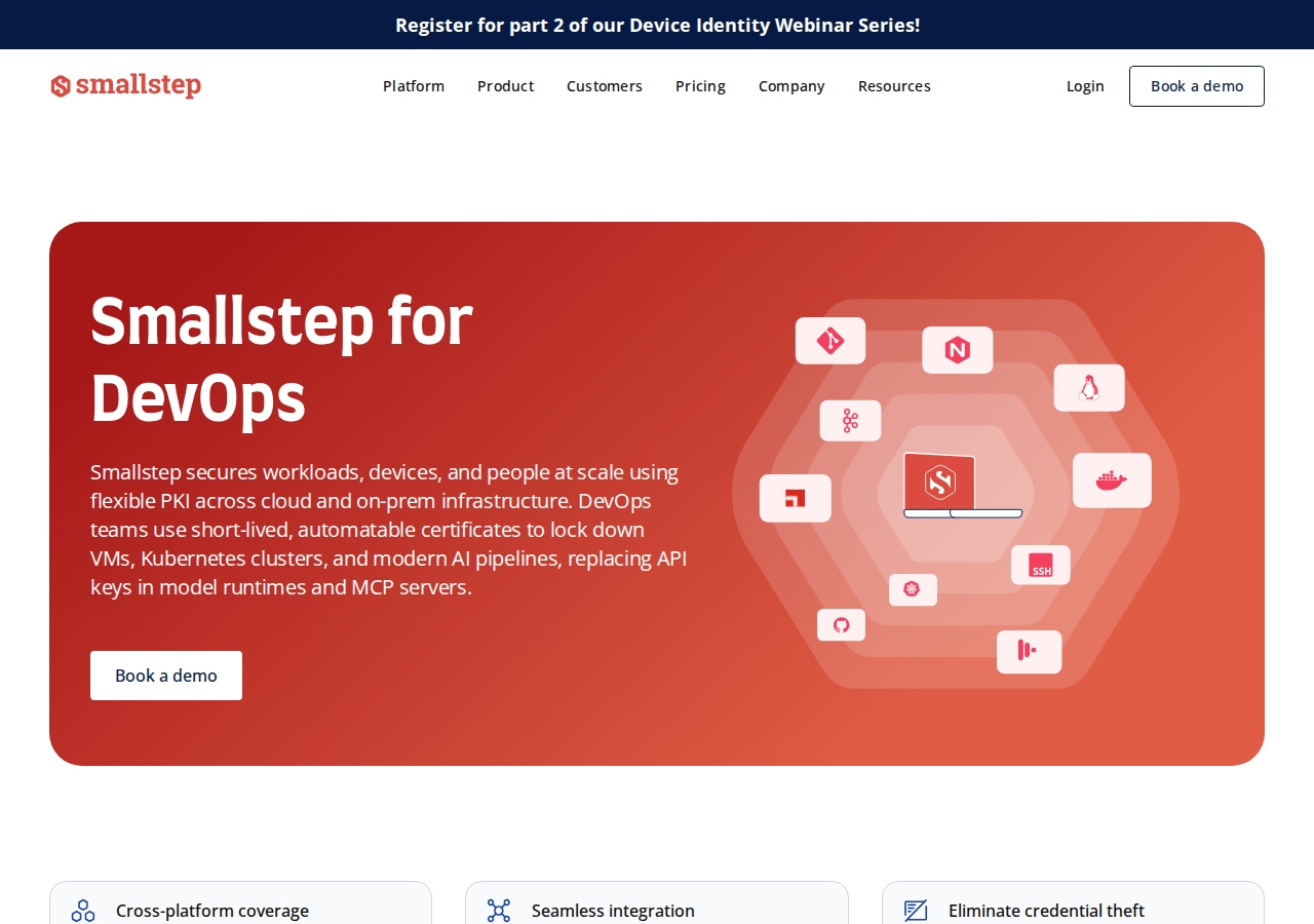 Skärmdump av Smallstep Certificates