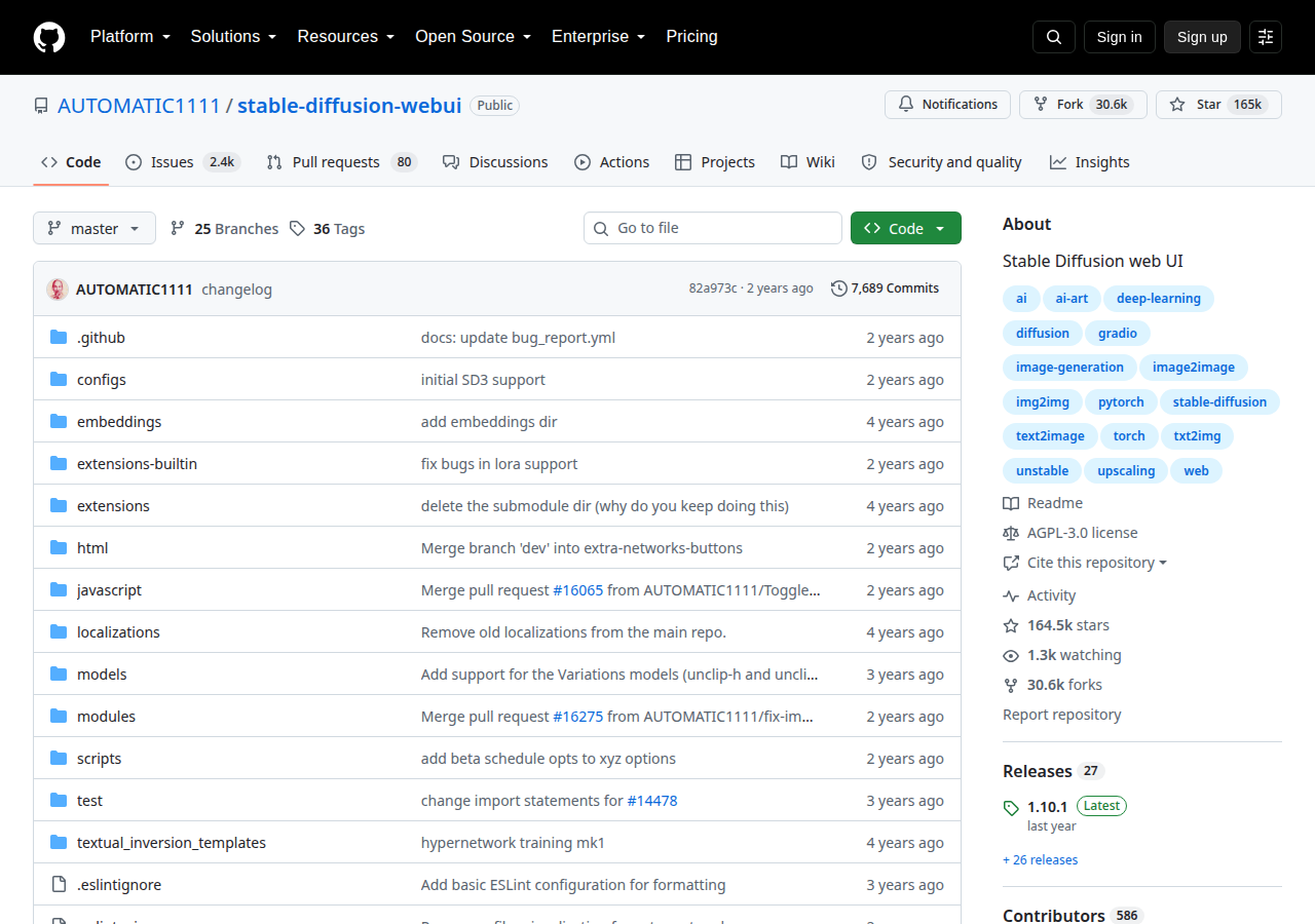 Skärmdump av Stable Diffusion web UI