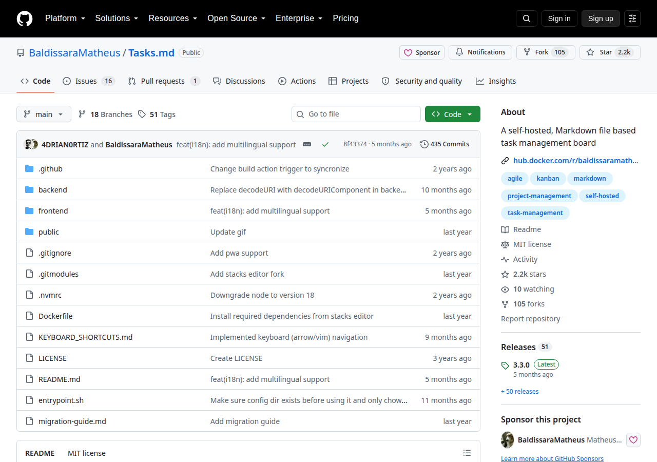 Skärmdump av Tasks.md