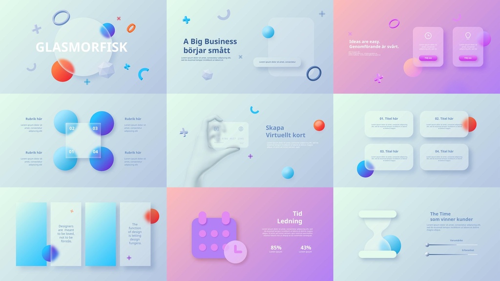 Glass effect, light theme