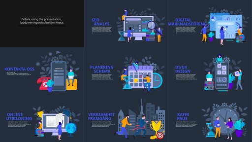 Illustrations, dark theme