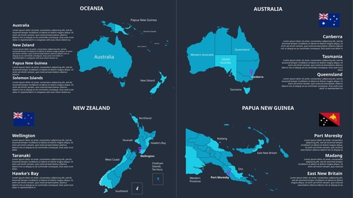 Oceania, dark theme