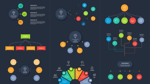 Flowcharts, dark theme