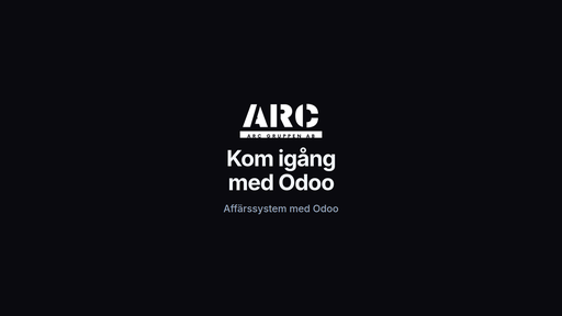 Kom igång med Odoo