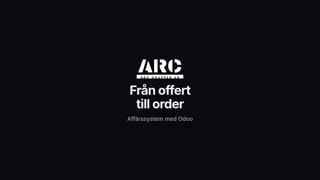 Från offert till order