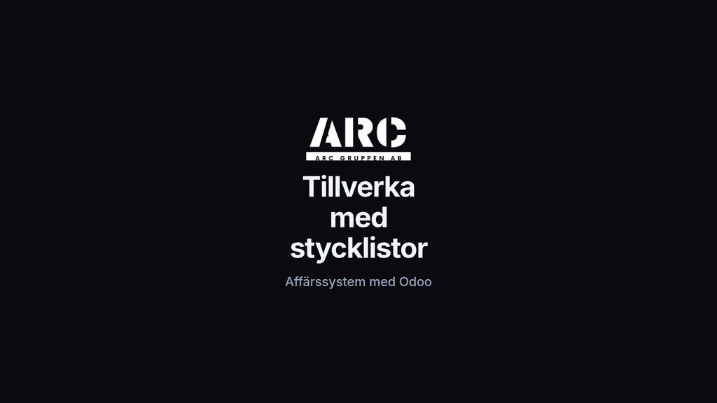 Tillverka med stycklistor