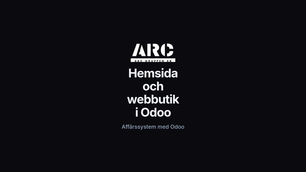 Hemsida och webbutik i Odoo