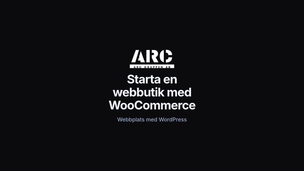 Starta en webbutik med WooCommerce